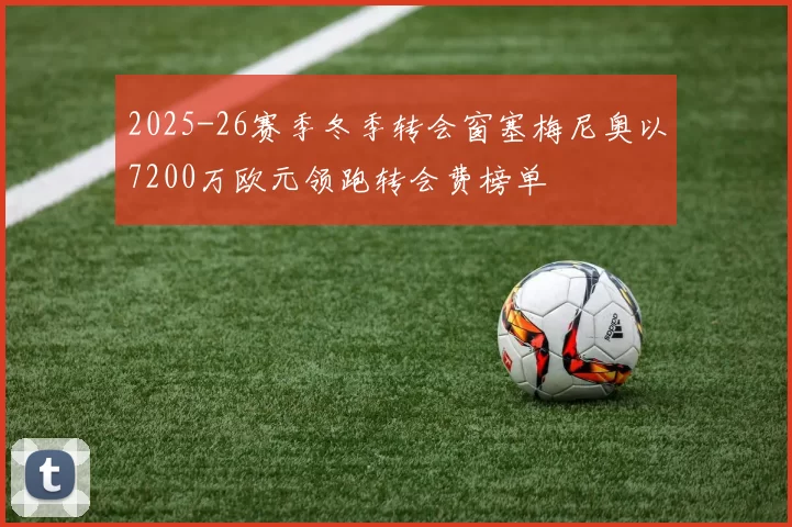 2025-26赛季冬季转会窗塞梅尼奥以7200万欧元领跑转会费榜单